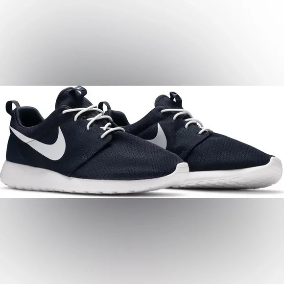 Obsidian Roshe Run Mens Navy Blue And White Nike Roshe Run Navy